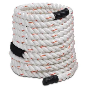 1.5"x40' Poly Undulation Battling Workout Rope White