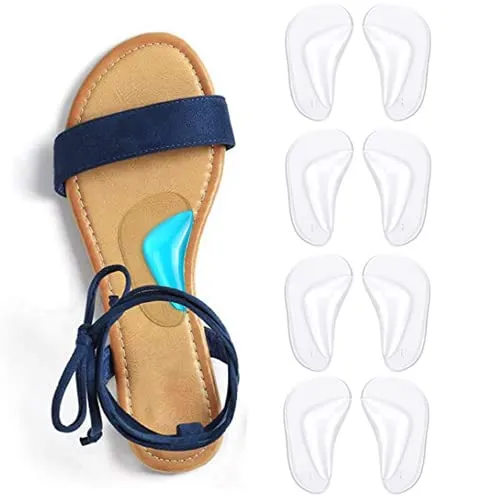 4 Pairs Arch Support Insoles Orthotic Flatfoot Shoes Inserts Health Care High Heel Pain (Clear, Kids) Clear