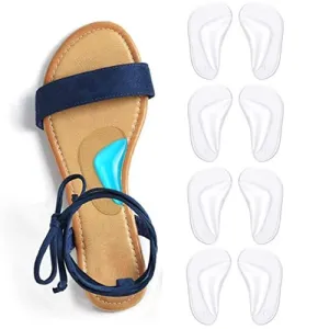 4 Pairs Arch Support Insoles Orthotic Flatfoot Shoes Inserts Health Care High Heel Pain (Clear, Kids) Clear