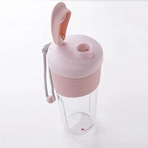 & ME andMe Protein Shaker Bottle - 700 ml with silicone sleeve| Shaker for Pre-Post Workout Supplement Protein Shake Gym Sipper (Pink Color) (Green, Grey & Pink Color)