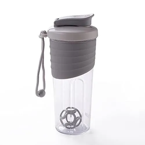 & ME andMe Protein Shaker Bottle - 700 ml with silicone sleeve| Shaker for Pre-Post Workout Supplement Protein Shake Gym Sipper (Pink Color) (Green, Grey & Pink Color)