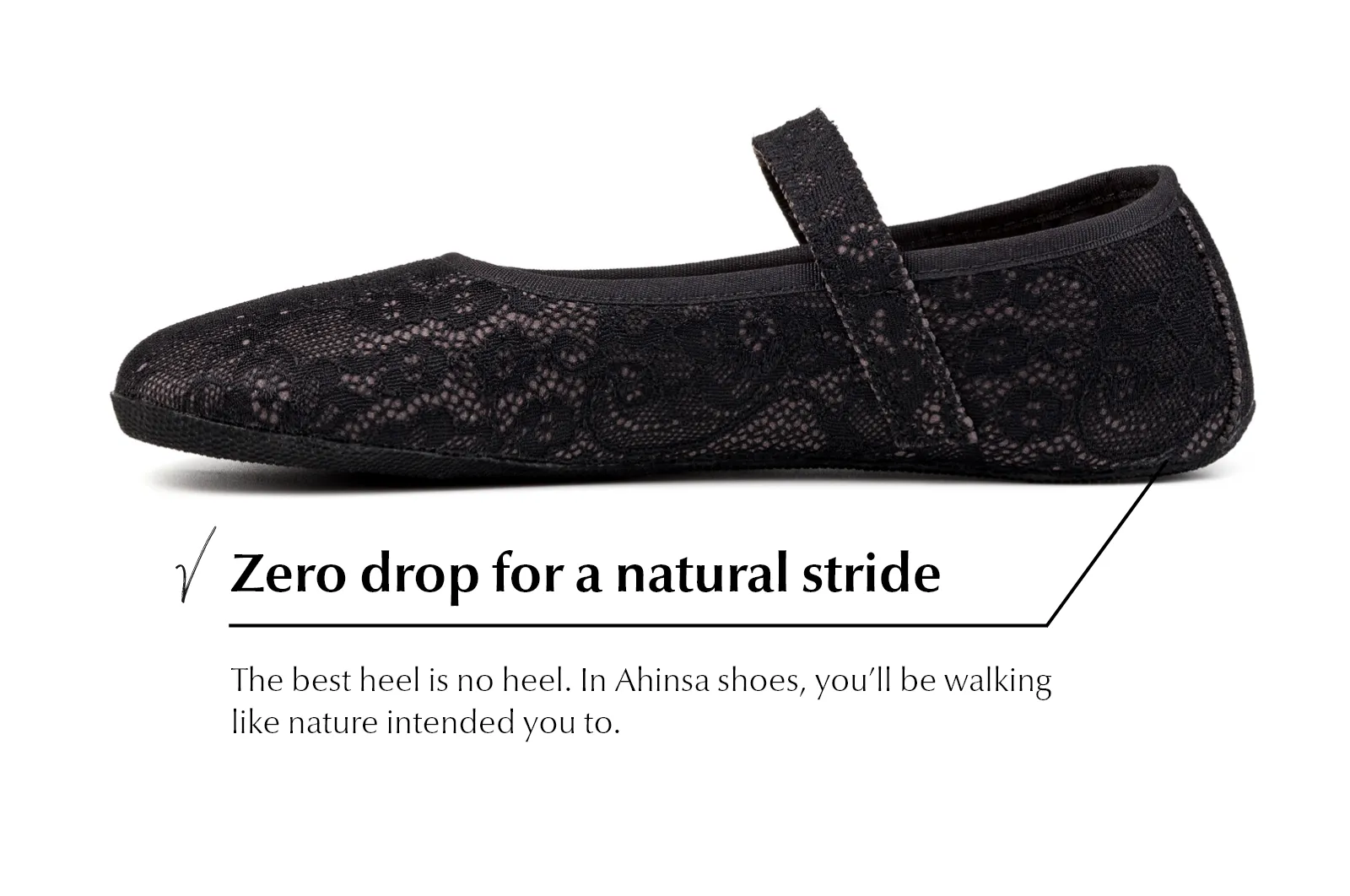 Ananda Barefoot Dress shoes with Black Lace