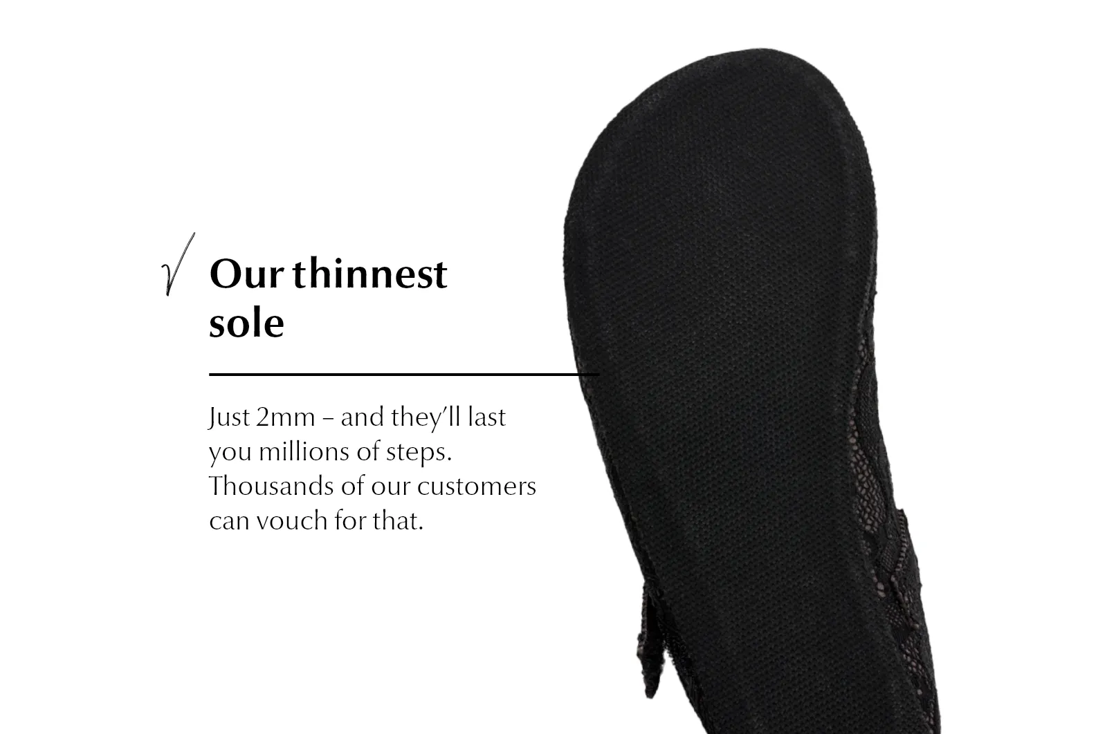 Ananda Barefoot Dress shoes with Black Lace