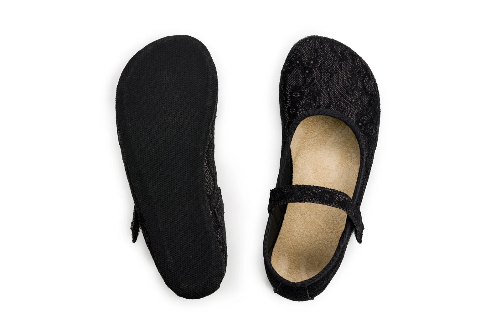 Ananda Barefoot Dress shoes with Black Lace