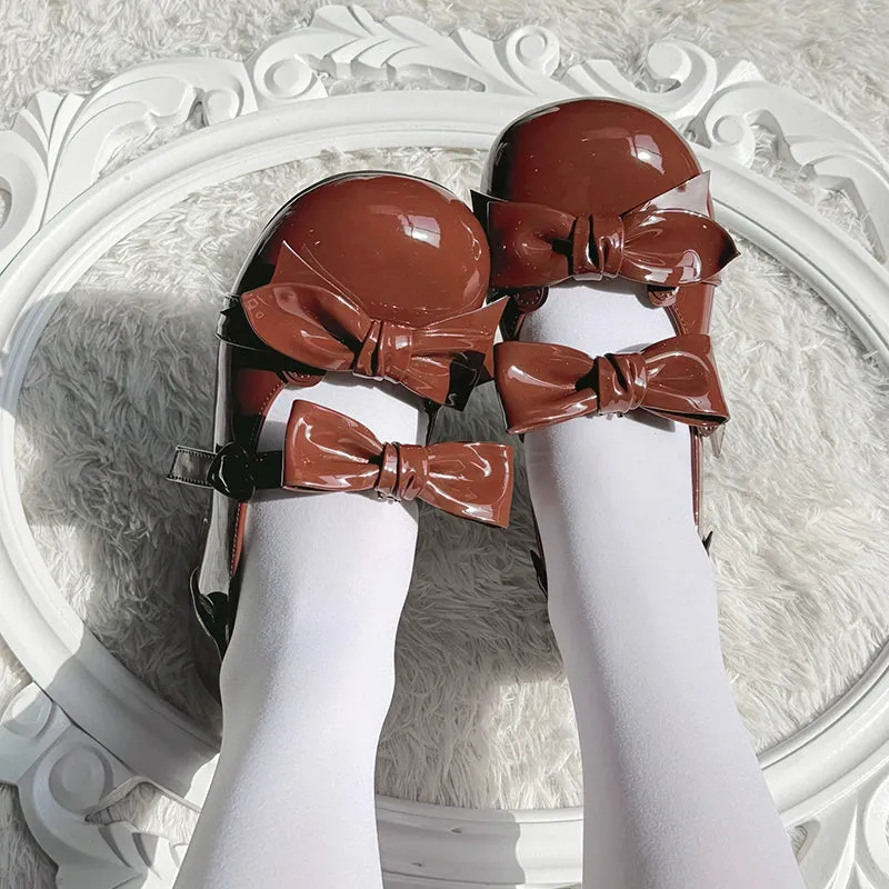 Beauty Bunny~Kawaii Lolita Shoes Low Heels Round Toe PU Shoes