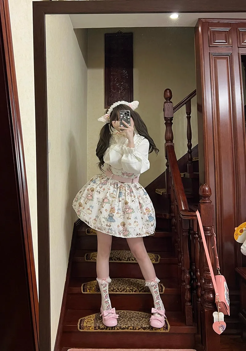 Beauty Bunny~Kawaii Lolita Shoes Low Heels Round Toe PU Shoes