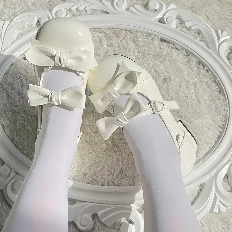 Beauty Bunny~Kawaii Lolita Shoes Low Heels Round Toe PU Shoes