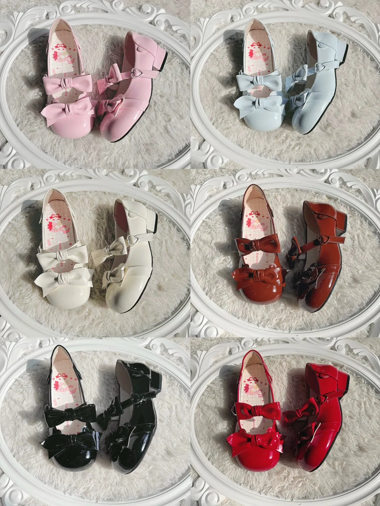 Beauty Bunny~Kawaii Lolita Shoes Low Heels Round Toe PU Shoes