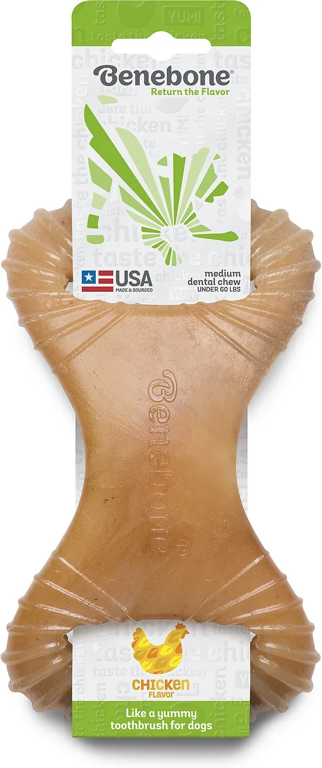 Benebone Flavored Dental Tough Dog Chew Toy
