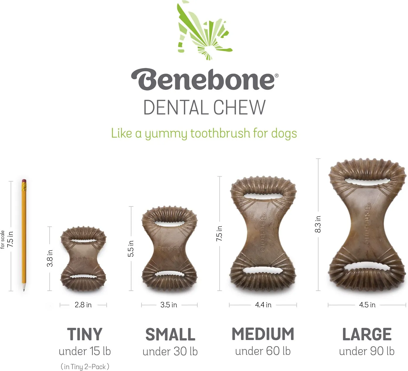 Benebone Flavored Dental Tough Dog Chew Toy