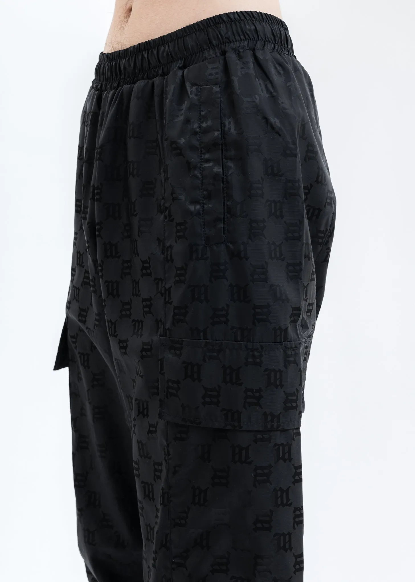 Black Monogram Track Trousers
