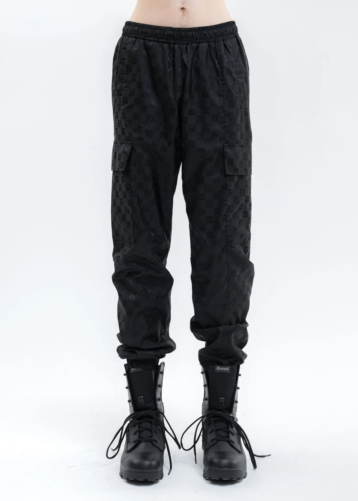 Black Monogram Track Trousers