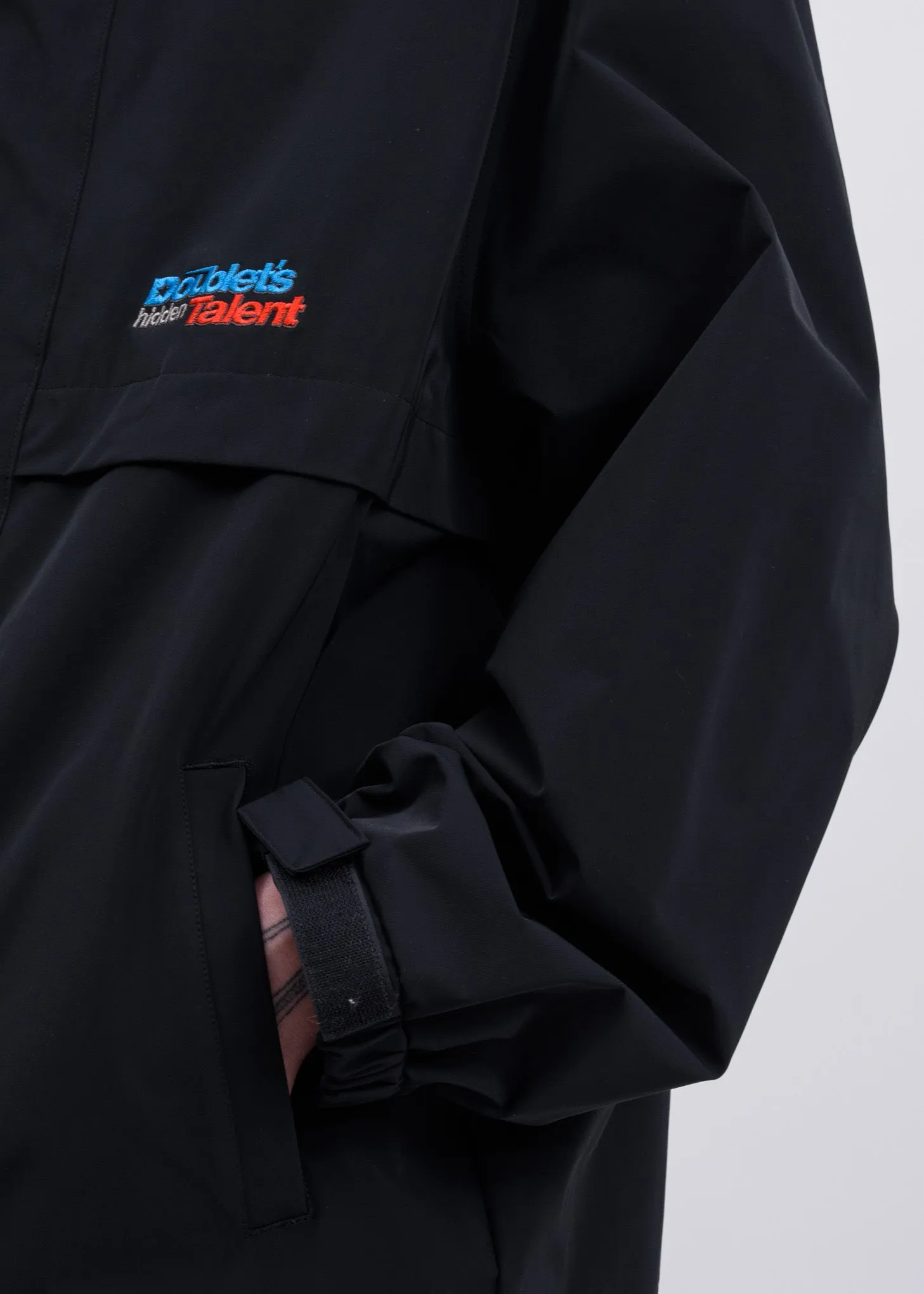 Black Printed Chaos Embroidery Track Jacket
