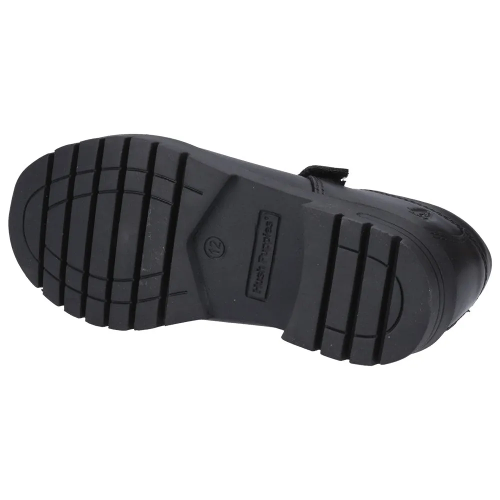Black Tanya Junior School Shoes