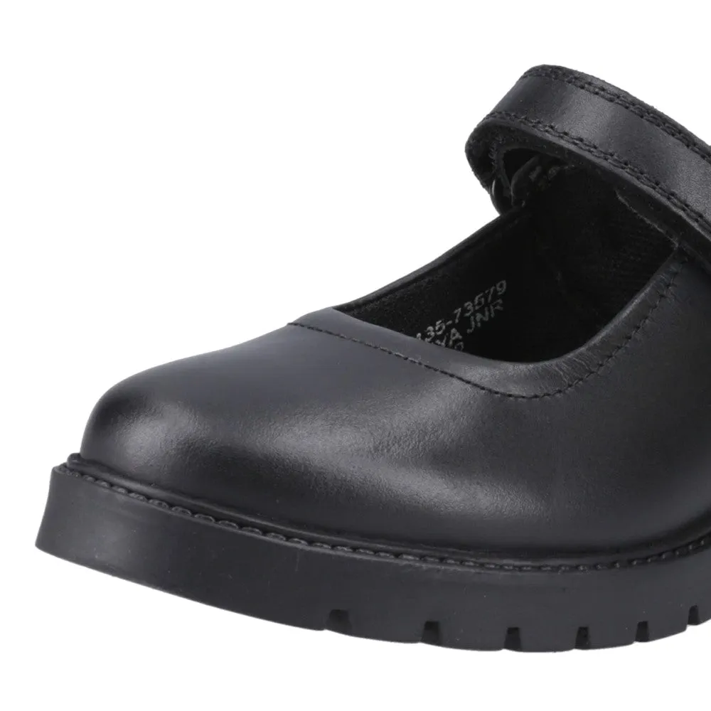 Black Tanya Junior School Shoes