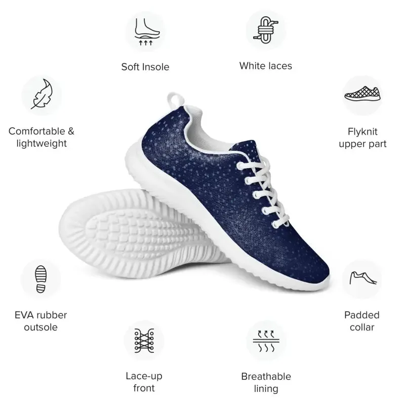Blissful Dipaliz Men's Athletic Shoes Dots on Blue