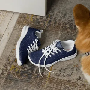 Blissful Dipaliz Men's Athletic Shoes Dots on Blue