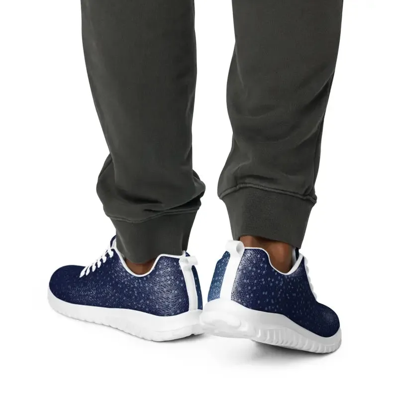 Blissful Dipaliz Men's Athletic Shoes Dots on Blue