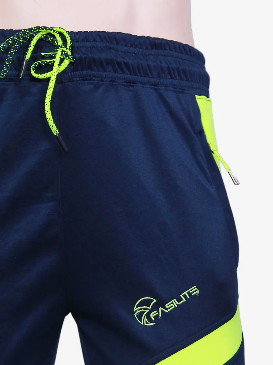 Bolt - Three Quarter Shorts - Dark Blue / Volt