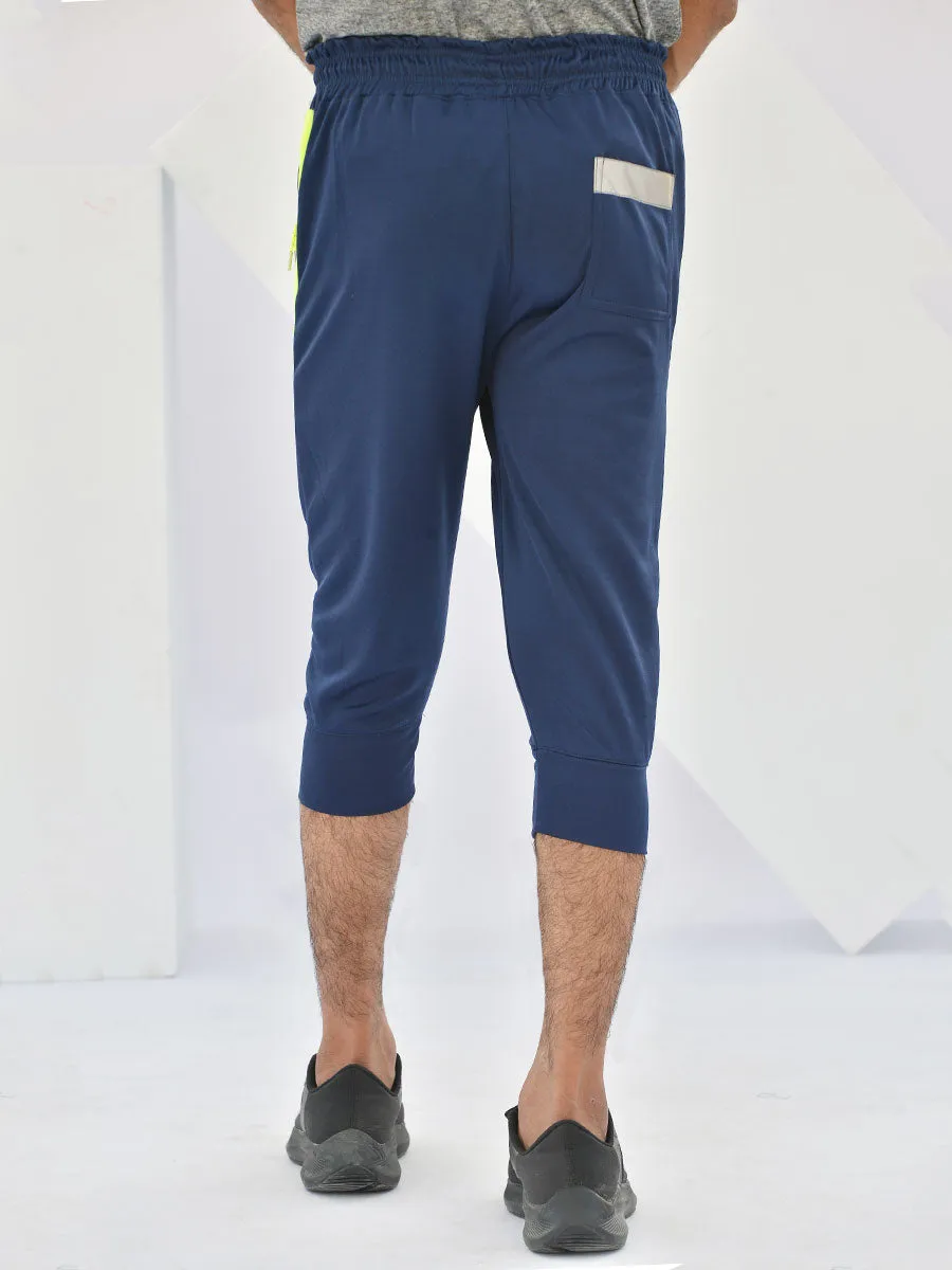 Bolt - Three Quarter Shorts - Dark Blue / Volt