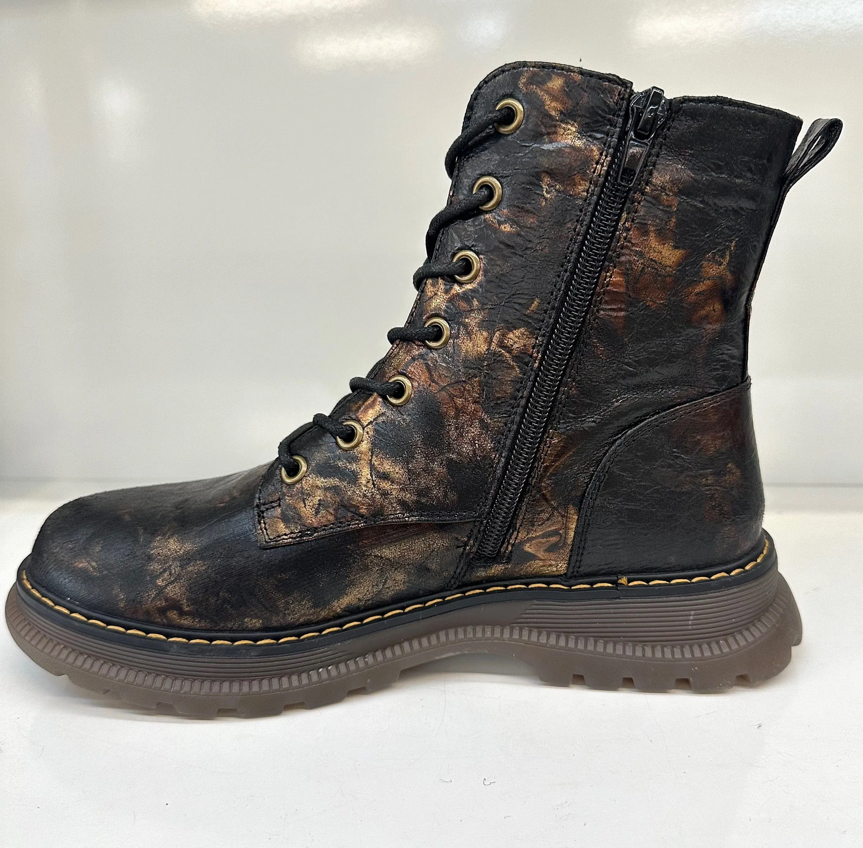 Camille Metallic Effect Chunky Retro Boots NO RETURNS ON SALE ITEMS