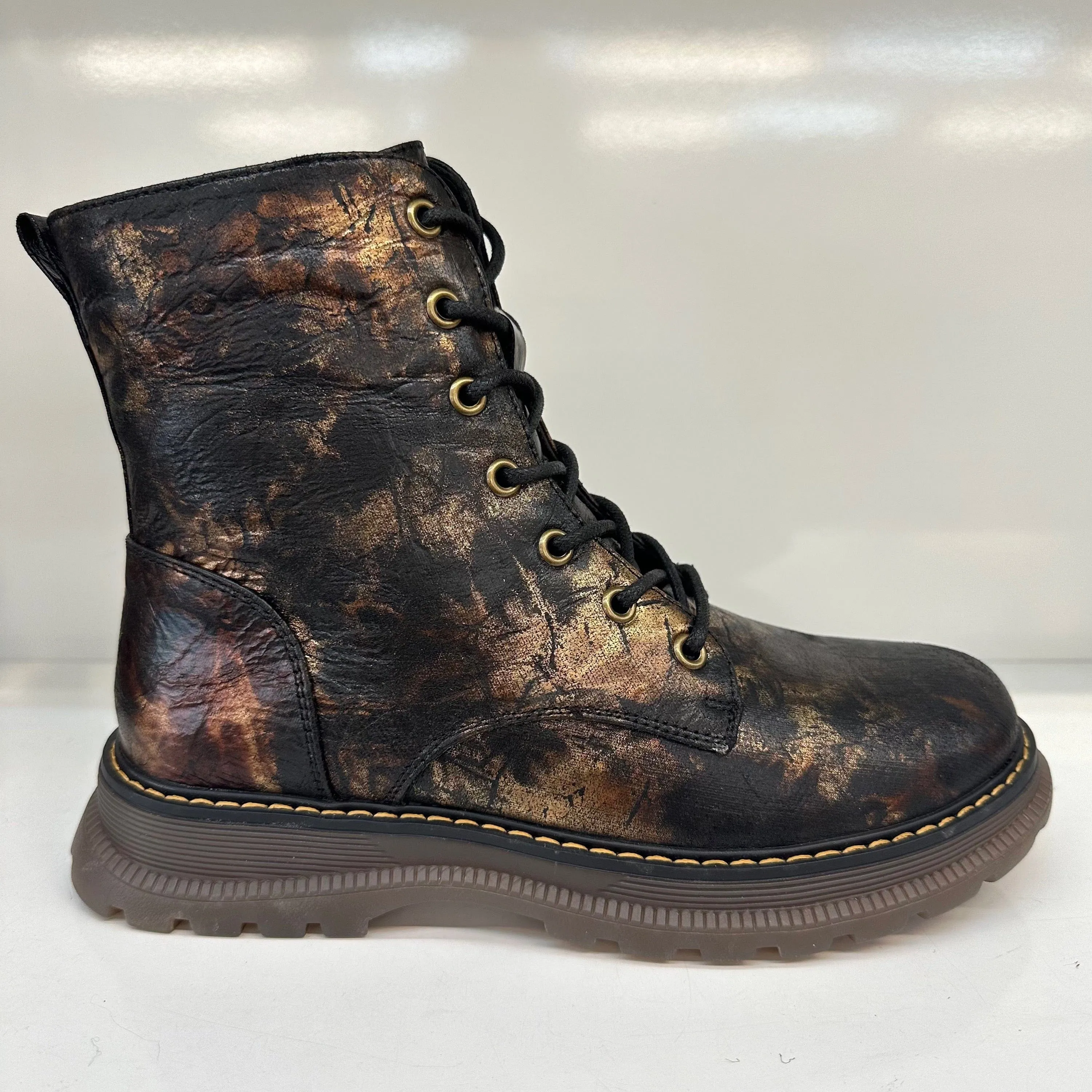 Camille Metallic Effect Chunky Retro Boots NO RETURNS ON SALE ITEMS