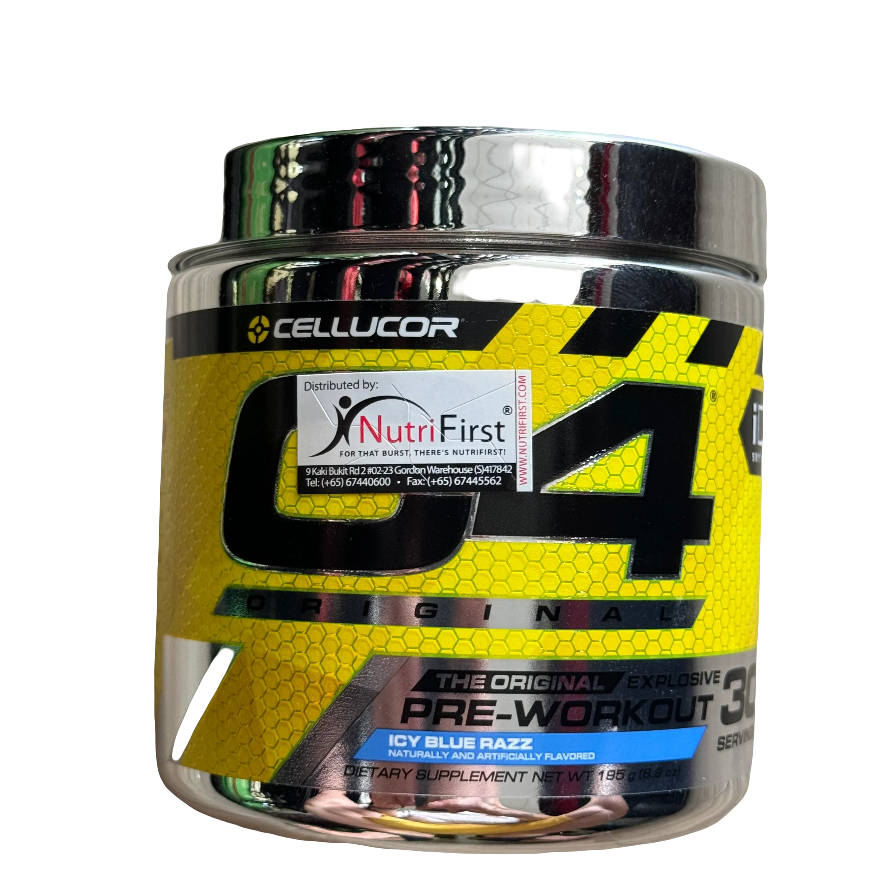 Cellucor C4 PRE-WORKOUT (195g) 30 Servings Icy Blue Razz EXP Mar 2027