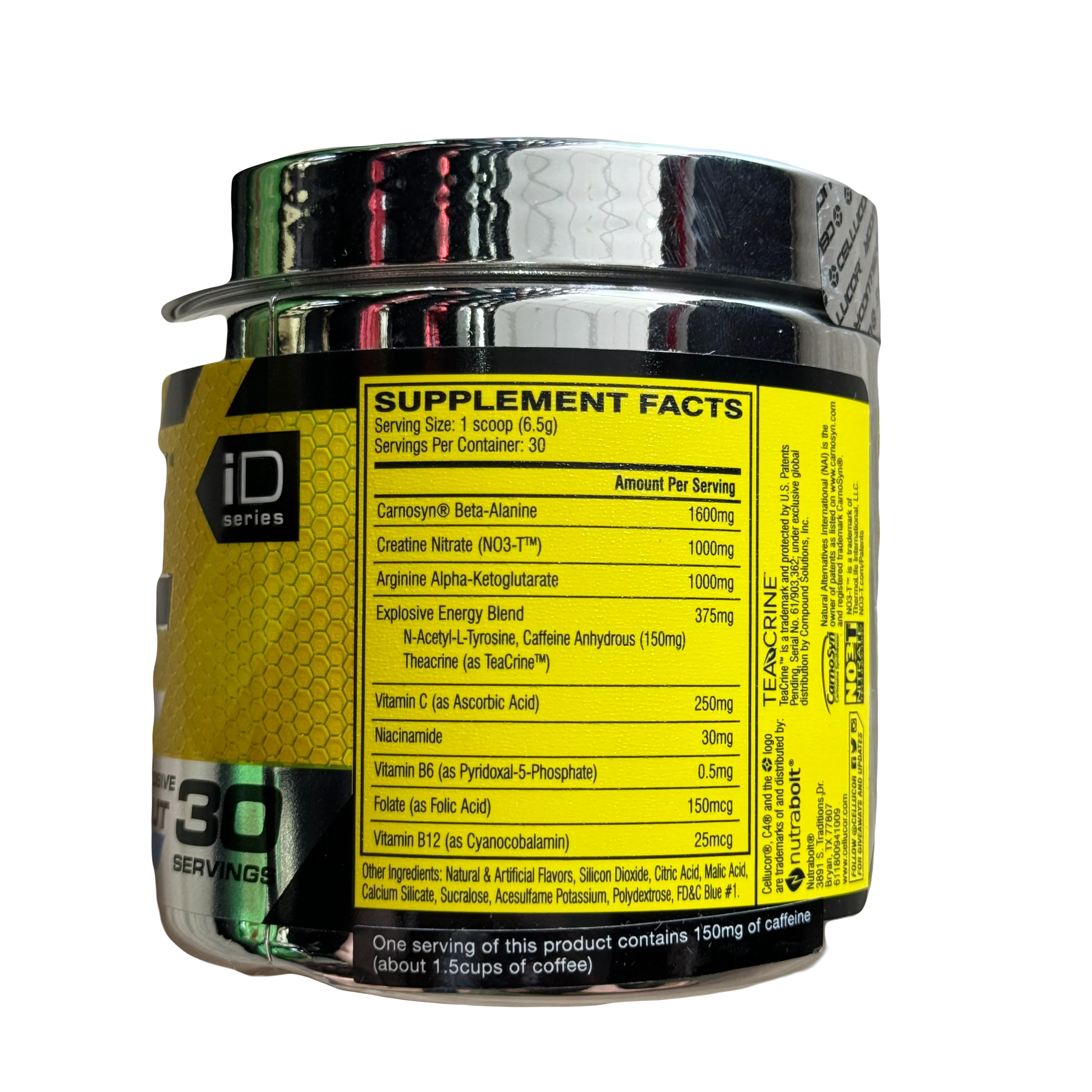 Cellucor C4 PRE-WORKOUT (195g) 30 Servings Icy Blue Razz EXP Mar 2027