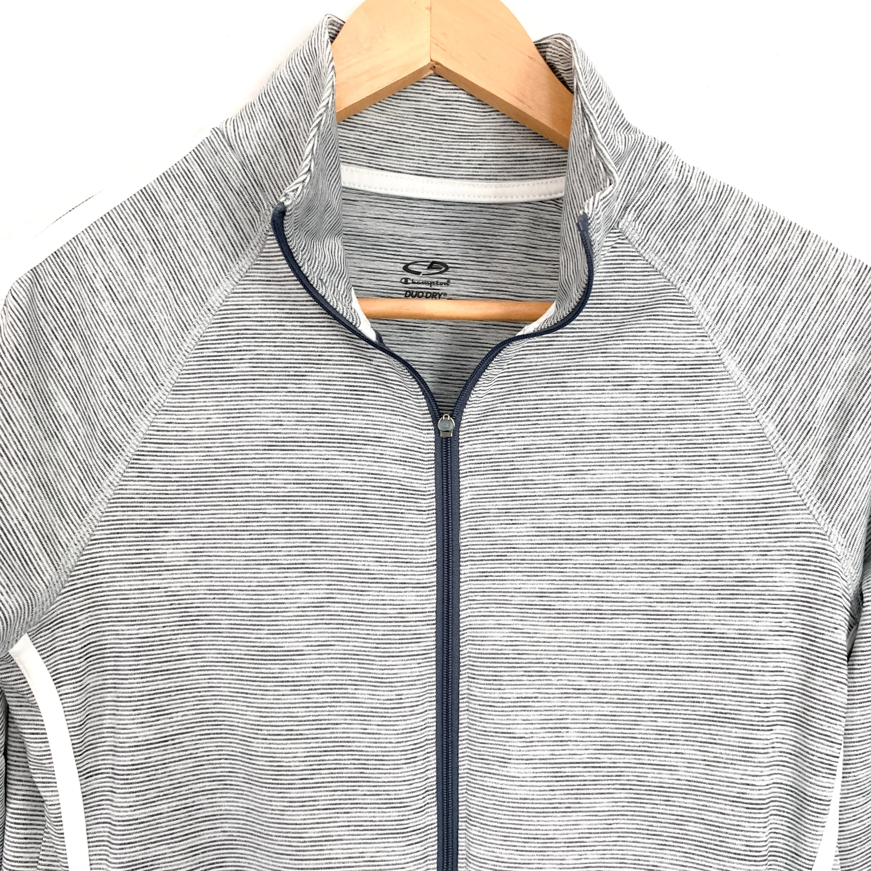 Champion Duo Dry Striped Zipper Jacket- Size S