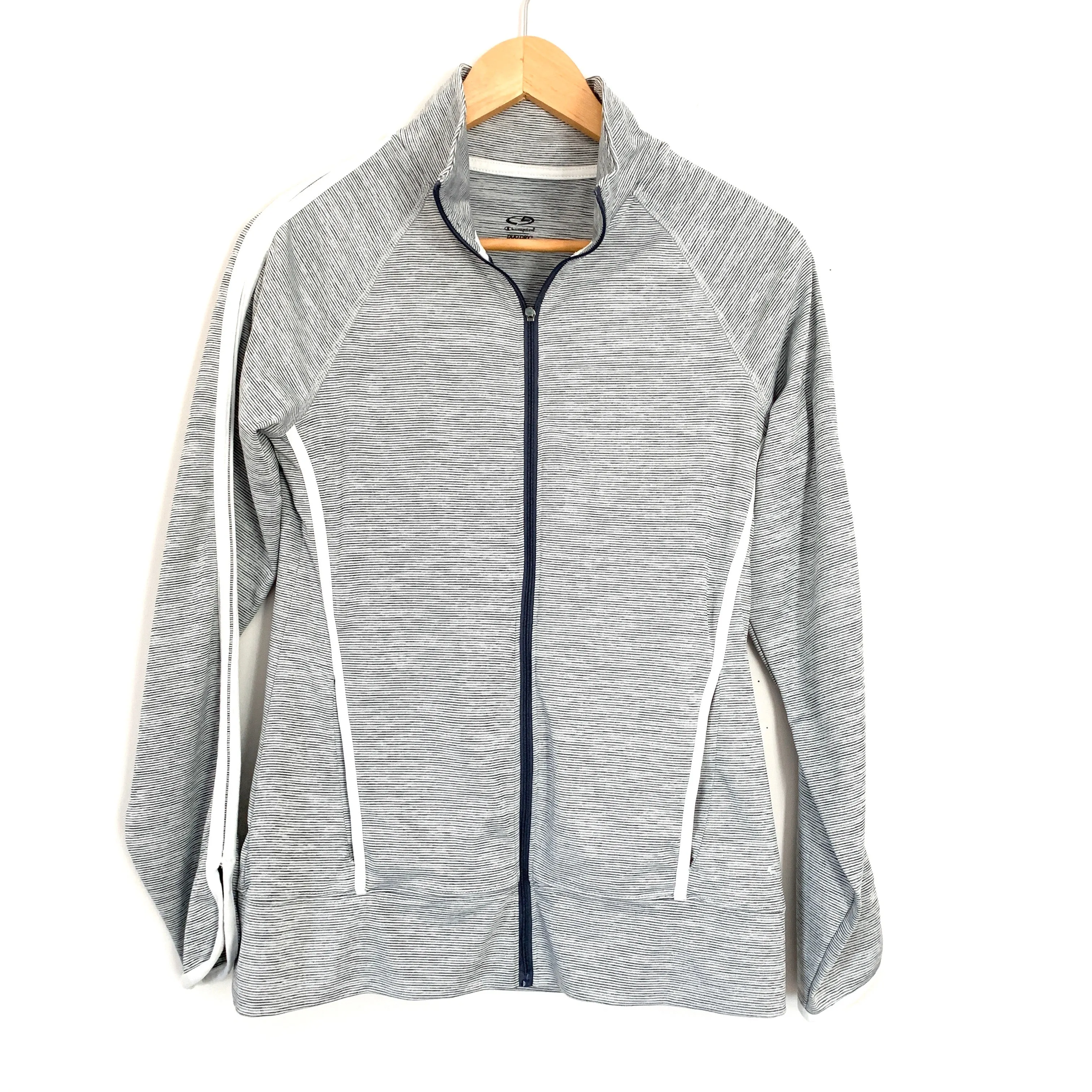 Champion Duo Dry Striped Zipper Jacket- Size S