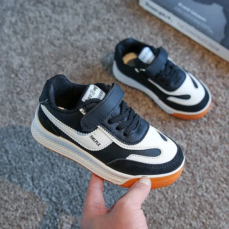 Children's Leather Soft Sole Tennis Sneakers
