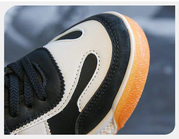 Children's Leather Soft Sole Tennis Sneakers