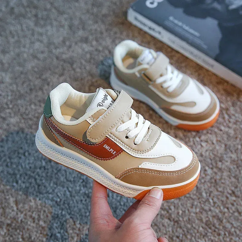 Children's Leather Soft Sole Tennis Sneakers