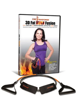 Core Transformer Fat BURN Pilates & Barre Fusion Workout Video & Exercise Resistance Tube Kit