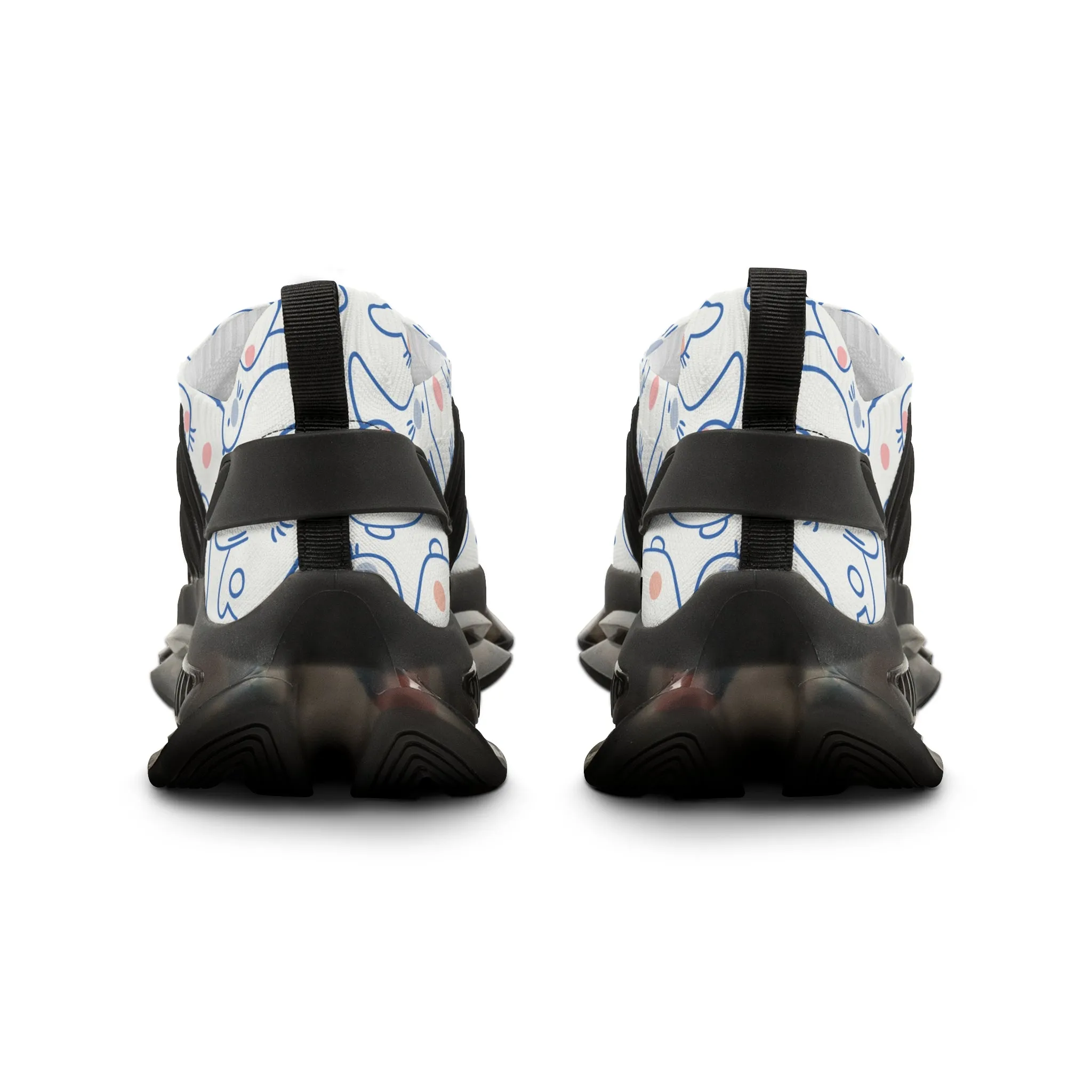 Cute Blue Rabbit Men's Mesh Sneakers