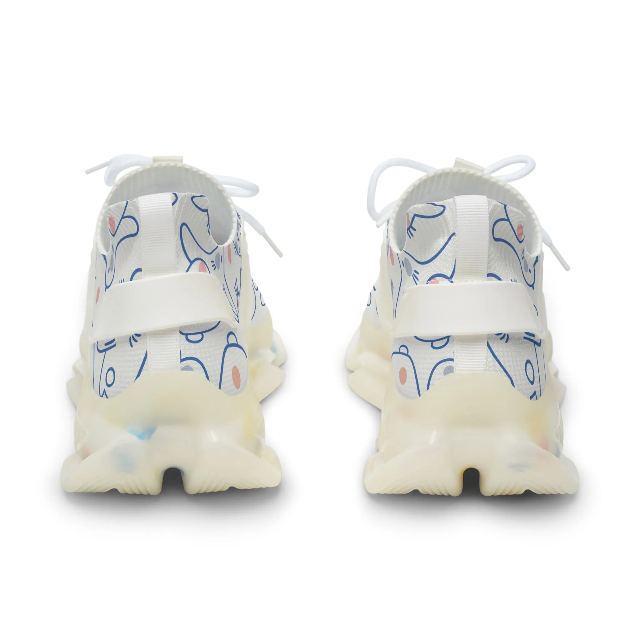 Cute Blue Rabbit Men's Mesh Sneakers