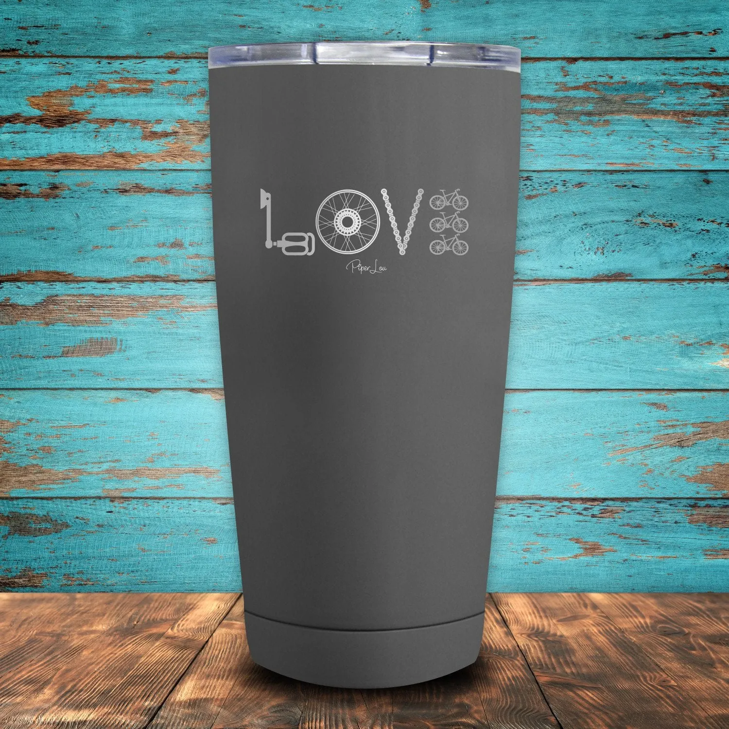Cycling Love Coated Drinkware