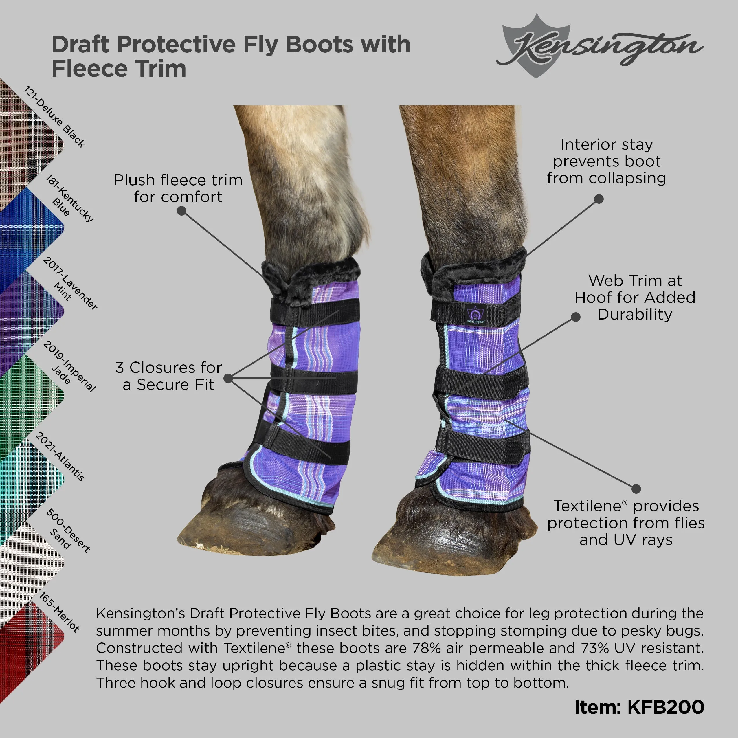 Draft Fly Boots with Fleece - Pair