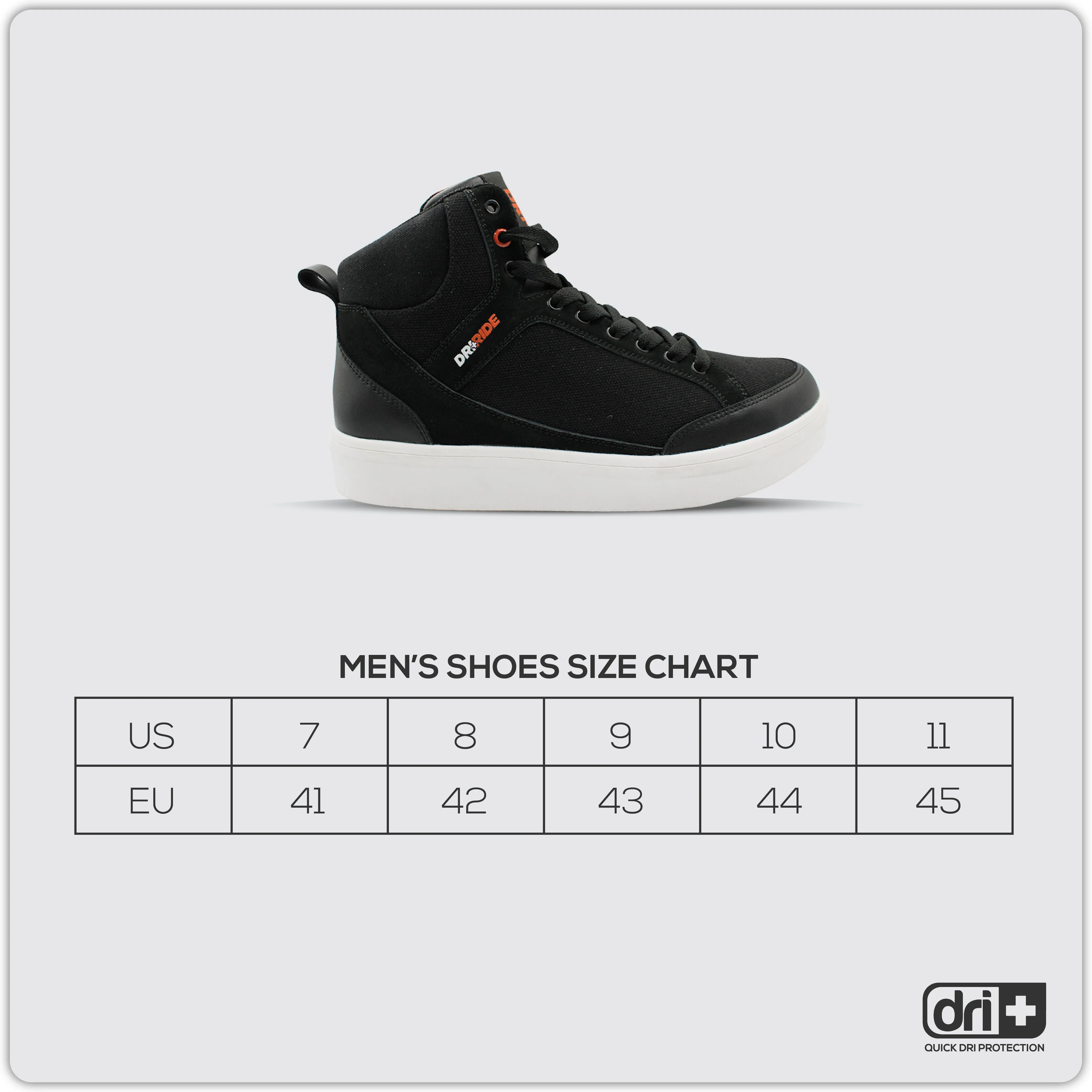 Dri Plus Men's DRI RIDE Urban Suede Leather Mid Cut Sneaker Shoes HDMH2401