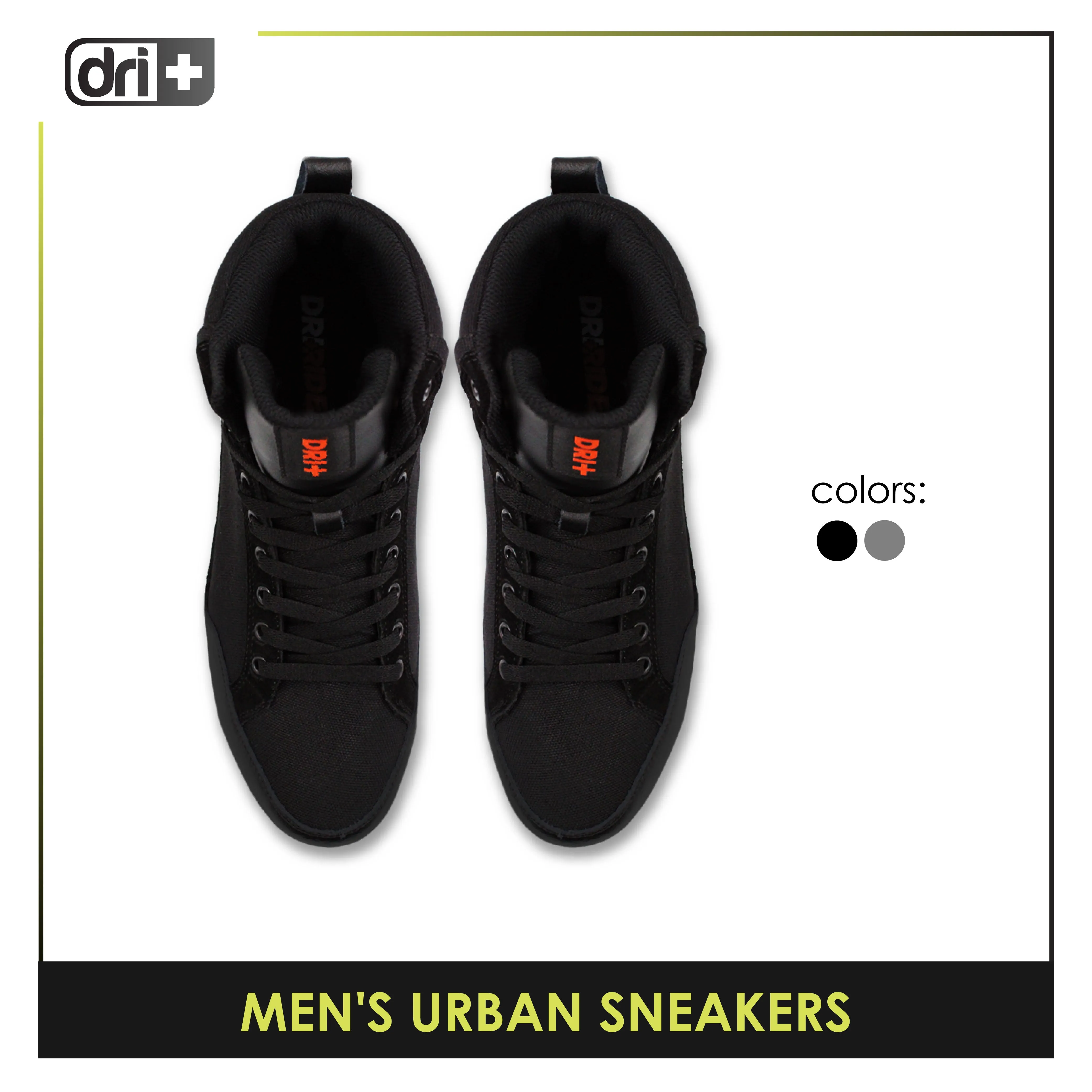 Dri Plus Men's DRI RIDE Urban Suede Leather Mid Cut Sneaker Shoes HDMH2401