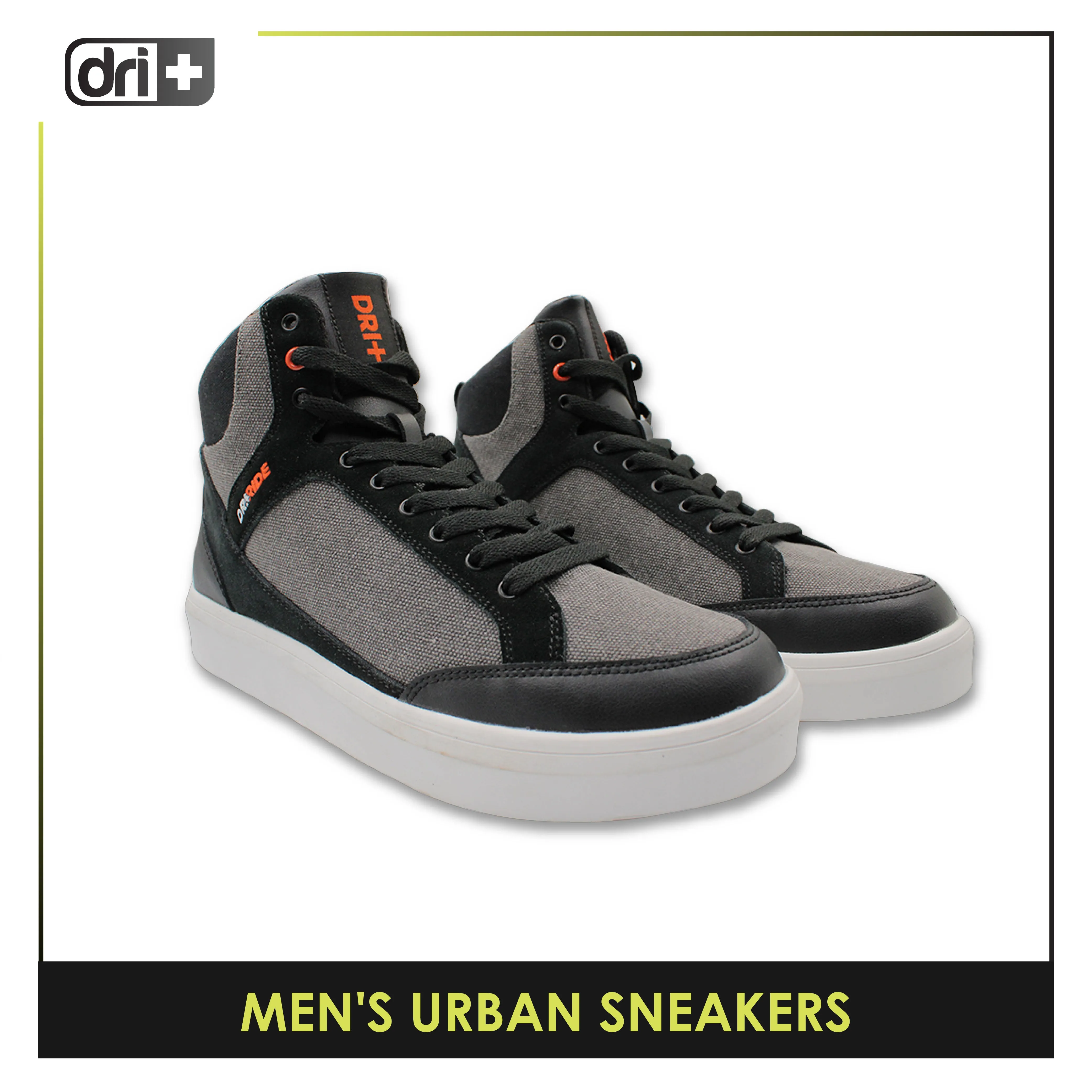 Dri Plus Men's DRI RIDE Urban Suede Leather Mid Cut Sneaker Shoes HDMH2401