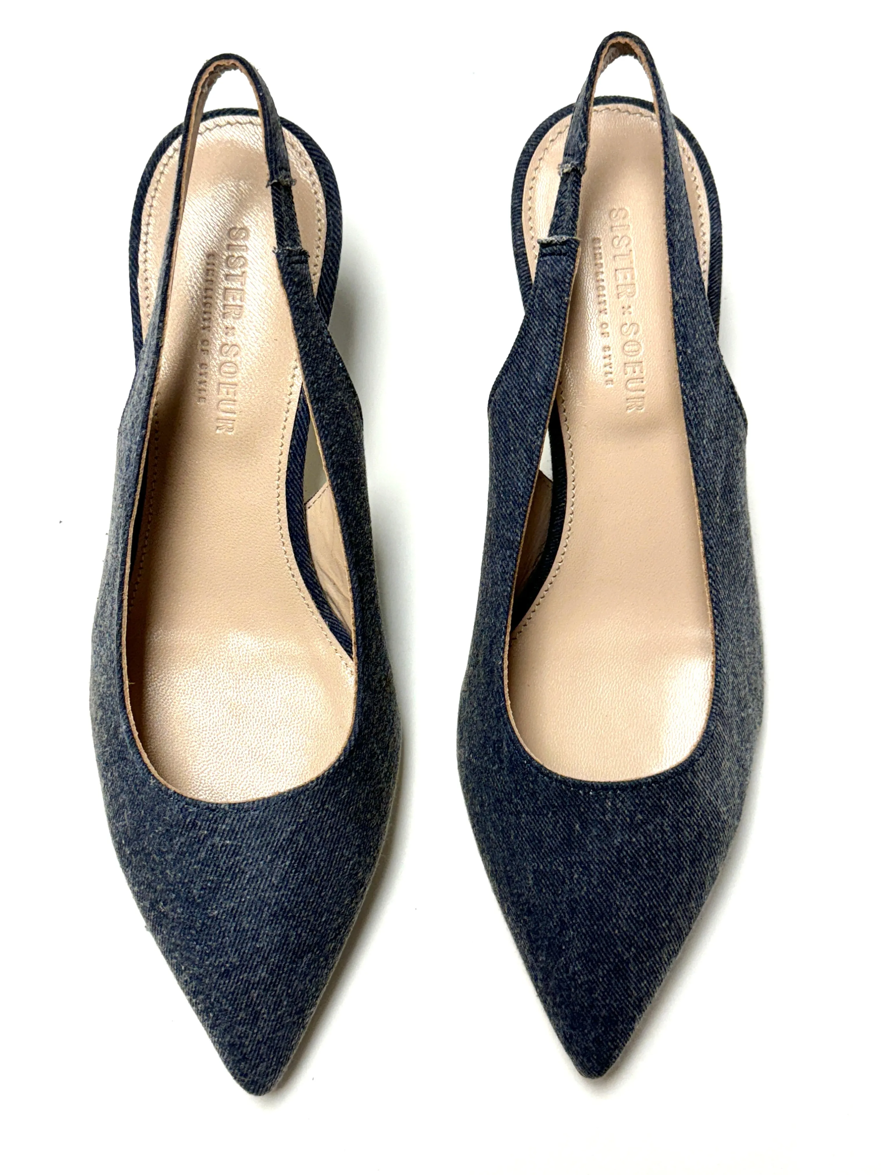 Esme Sling Back | Navy Denim
