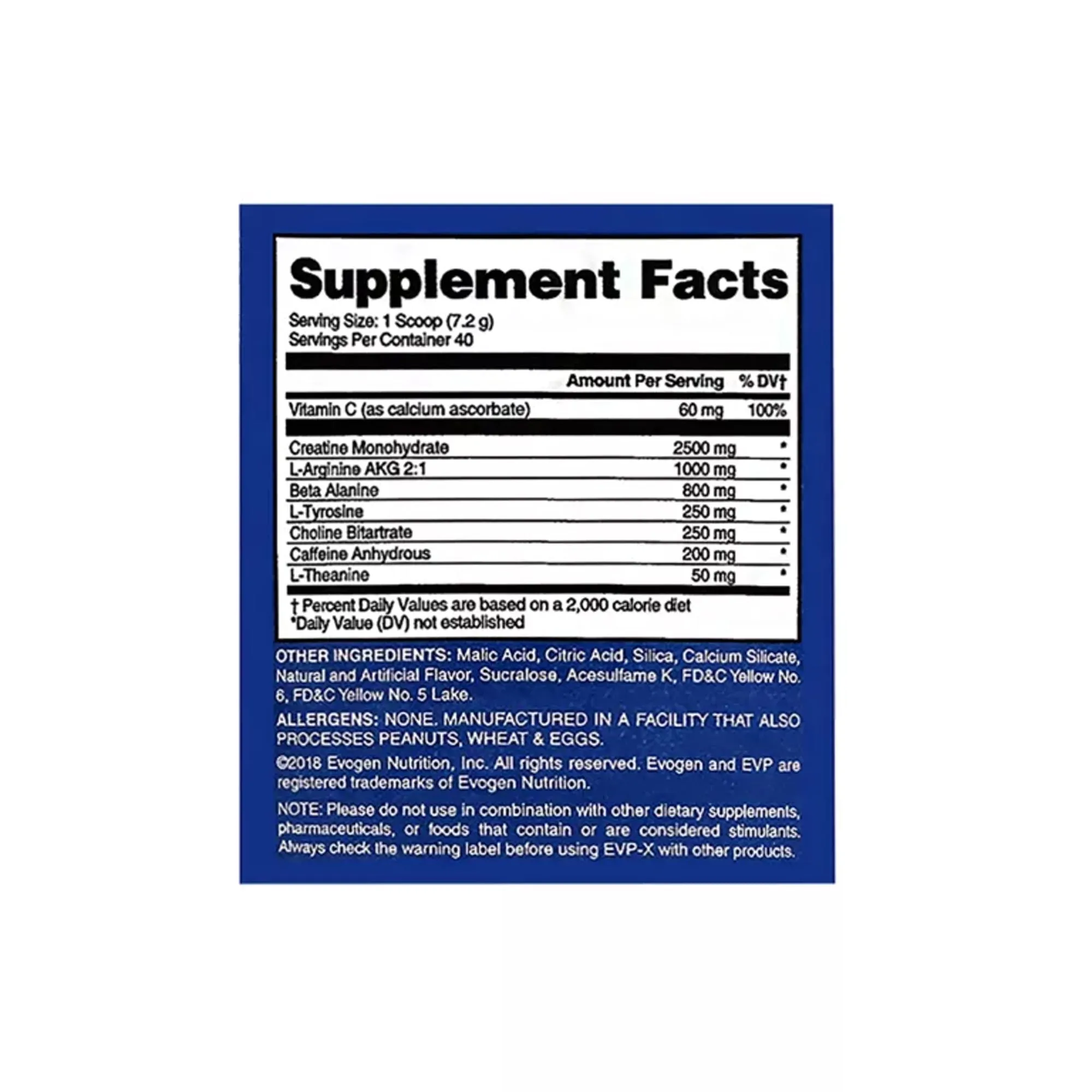 Evogen EVP X Preworkout