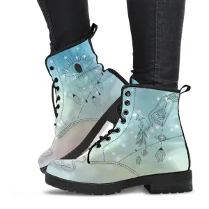 Fashion Combat Boots - Esoteric Art #102 | Unisex Custom Shoes, Vegan Leather Boots Women, Women's Boots, Boots Men, Aesthetic Shoes