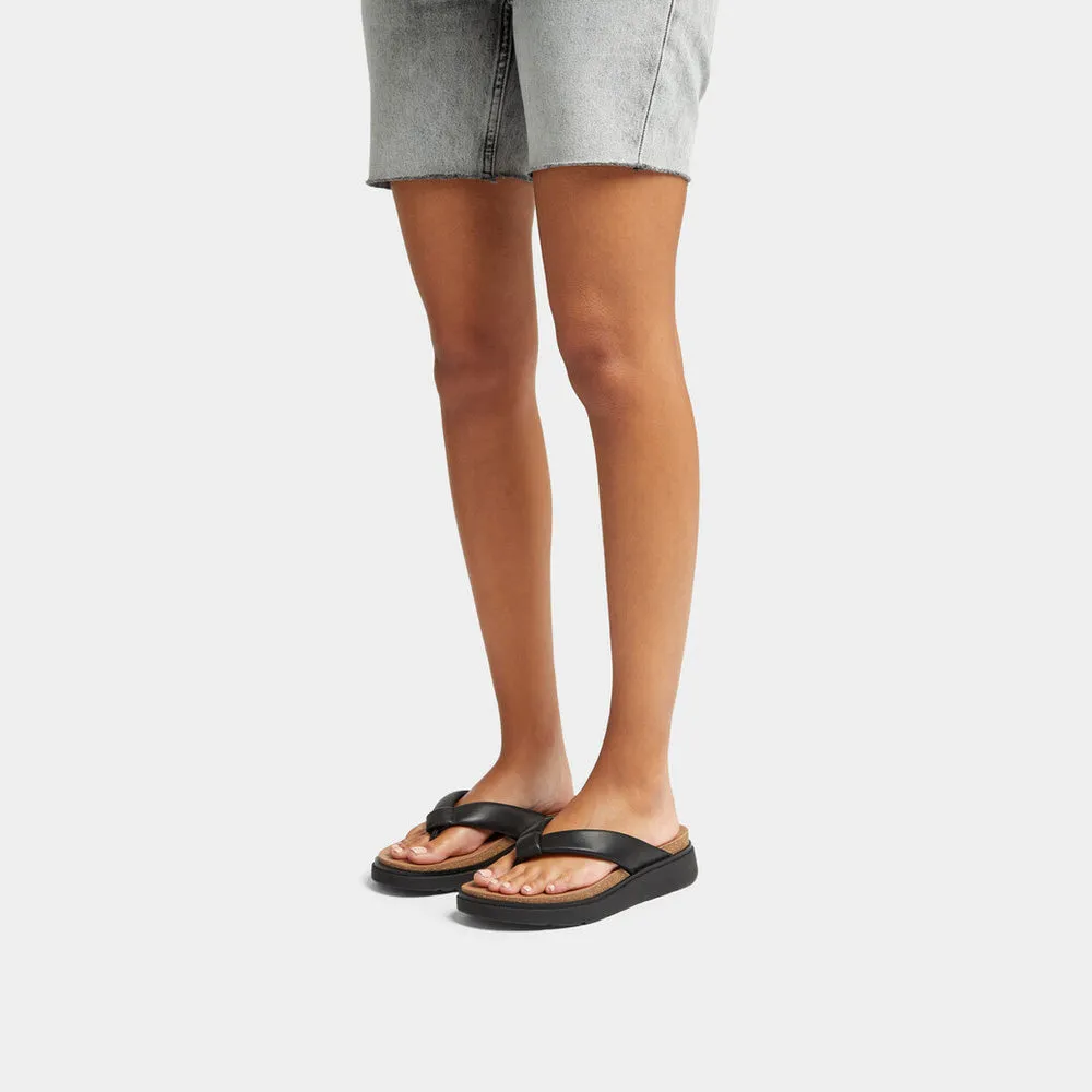 GEN-FF Padded-Strap Leather Toe-Post Sandals