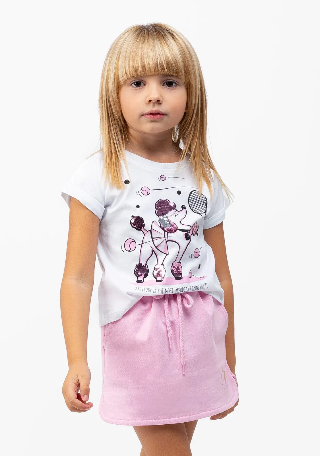 Girl's Puppy Sequins T-shirt