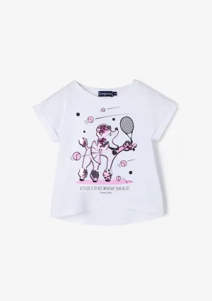 Girl's Puppy Sequins T-shirt