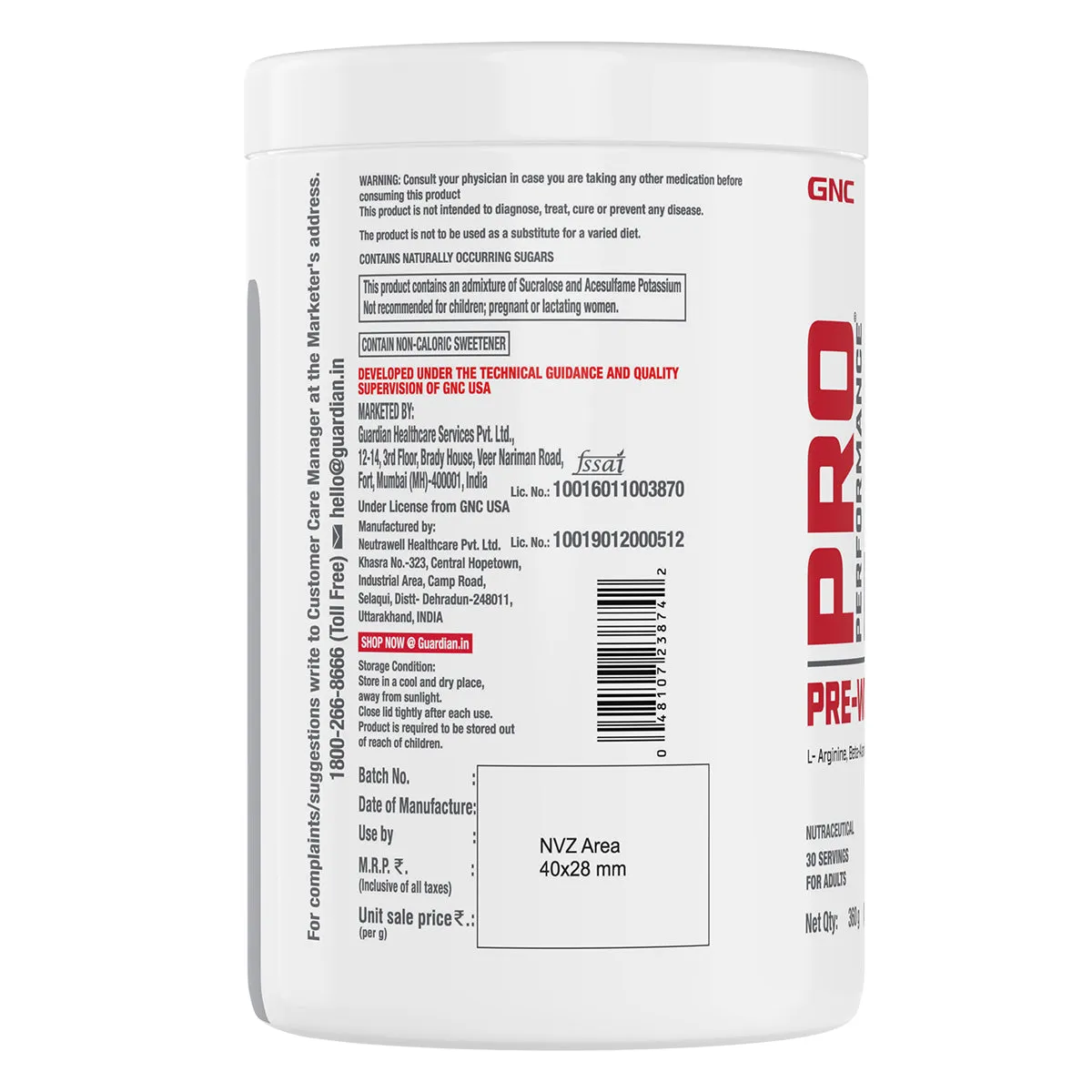 GNC Pro Perfornce Pre-Workout