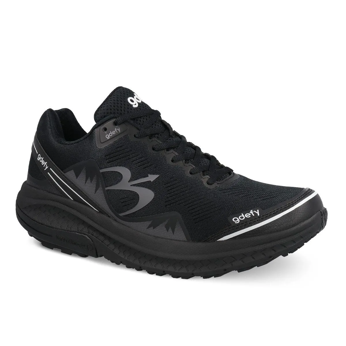 Gravity Defyer Men's Mighty Walk Athletic Shoes- Black/ Grey