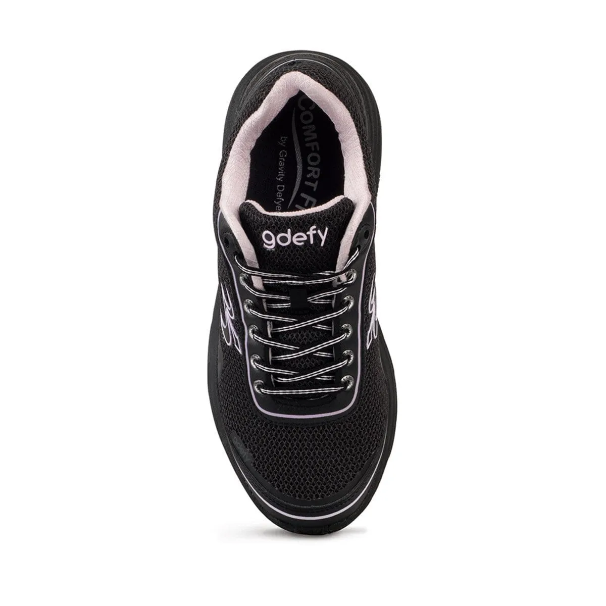 Gravity Defyer Women's Mighty Walk Athletic Shoes- Black/ Purple